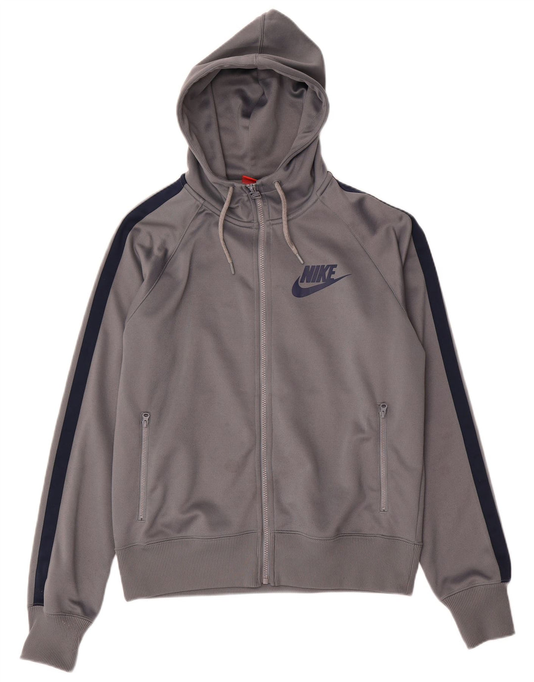 Nike hættetrøje med lynlås til mænd mellemgrå Colourblock Polyester