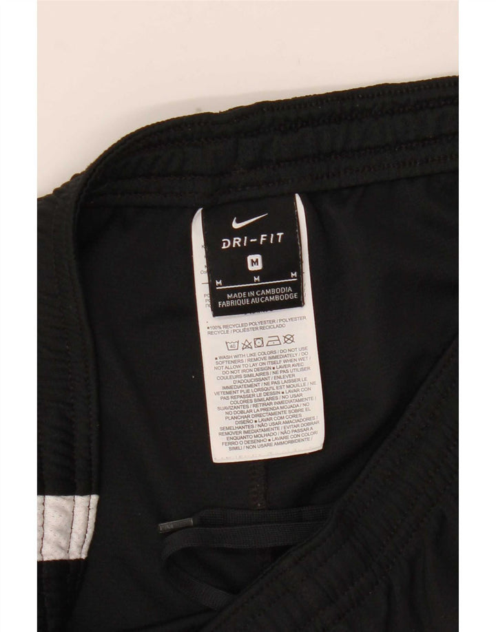 Nike Dame Dri Fit Sports Shorts UK 12 Medium Sort Colourblock Polyester