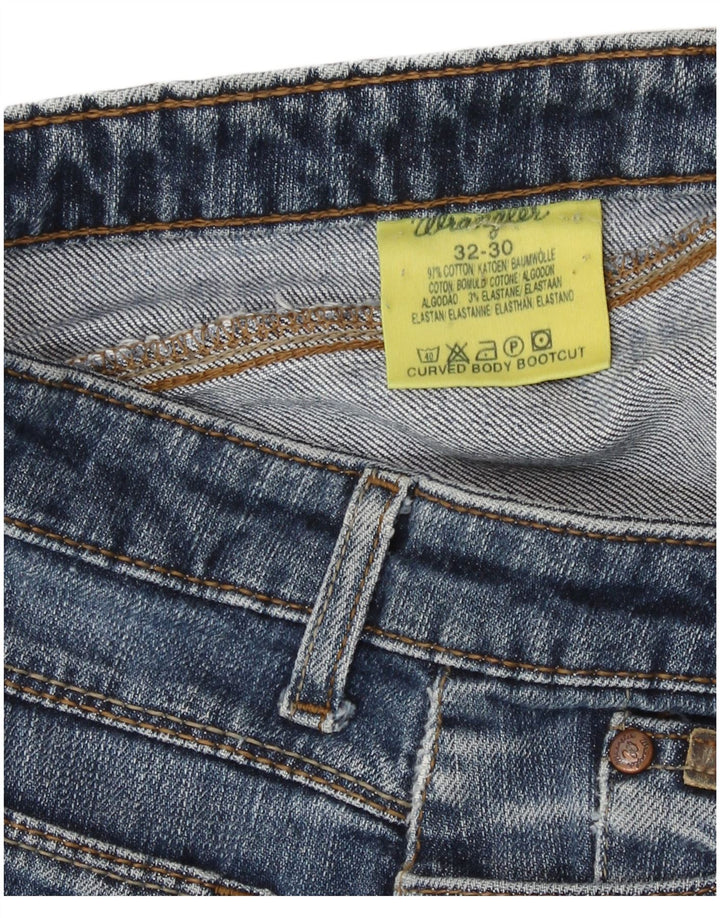 Wrangler Dame Denim Hot Pants W32 Stor Blå Bomuld
