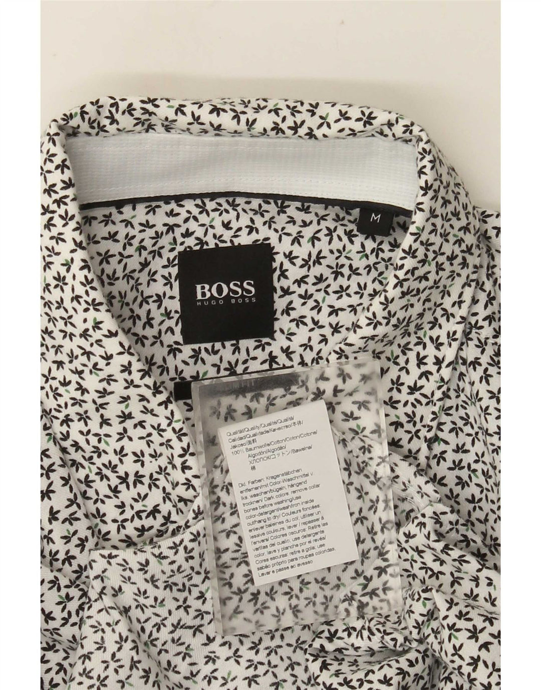 Hugo Boss Herre Slim Fit skjorte Medium White Floral Bomuld