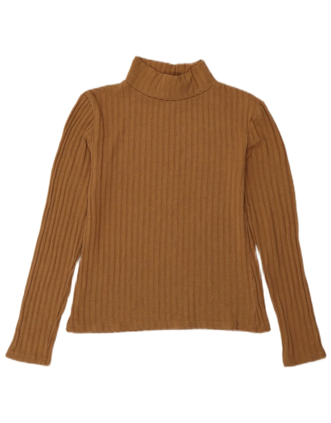Topshop Dame Crop Top Langærmet UK 8 Lille Brun