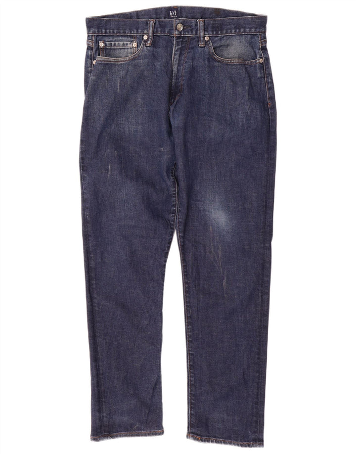 Gap Straight Jeans til mænd W32 L30 Marineblå bomuld