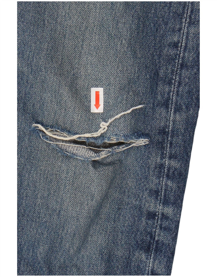 LEVI'S Herre 501 Straight Jeans W36 L34 Blå Bomuld