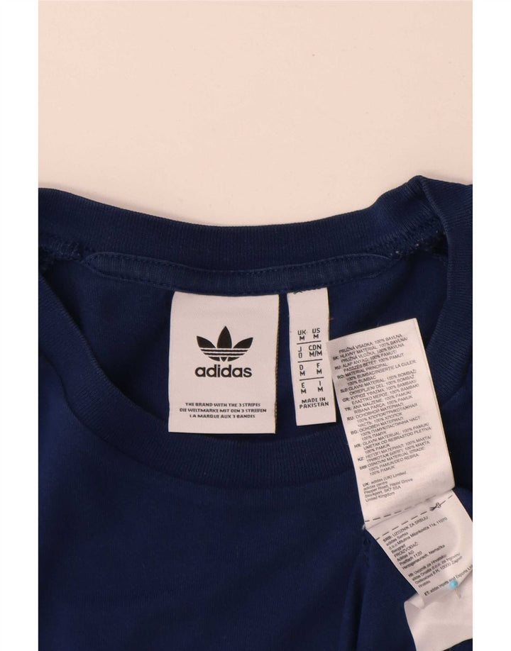 Adidas herre T-shirt top mellem marineblå bomuld