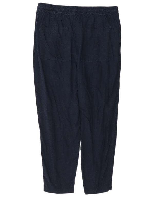 Marks & Spencer Dame Casual Bukser UK 16 Large W34 L26 Navy Blue