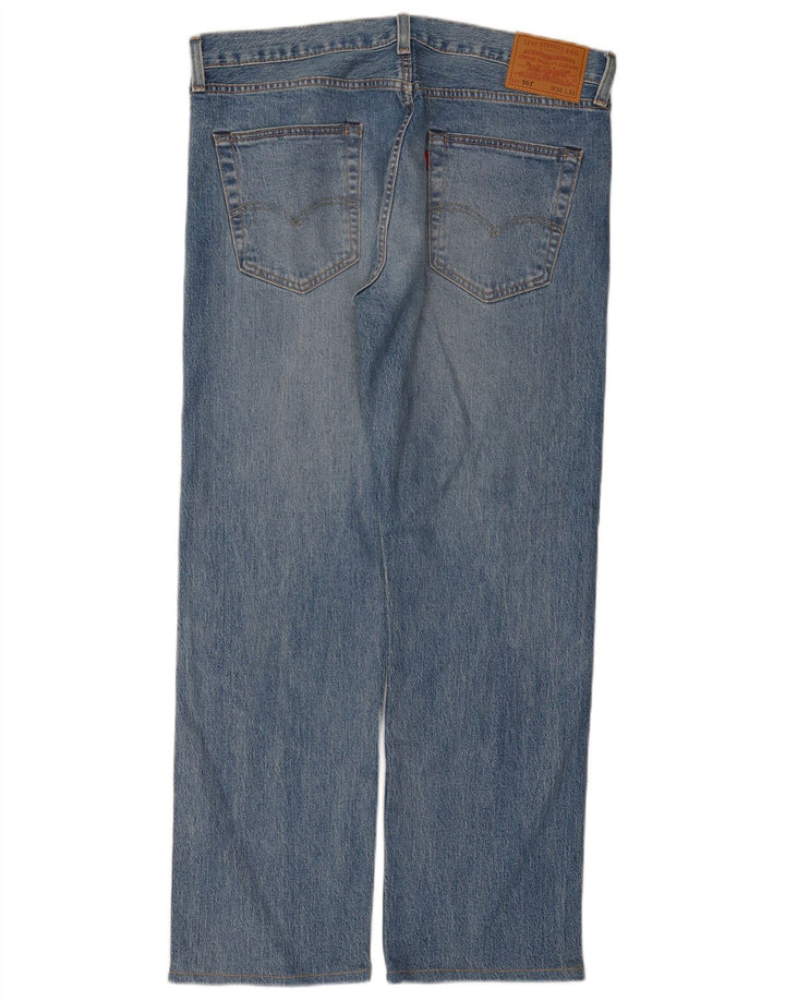 Levi's Herre 501 lige jeans W36 L32 blå bomuld