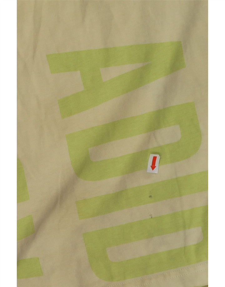 ADIDAS Grafisk T-shirtkjole til kvinder UK 12/14 Medium Green Bomuld