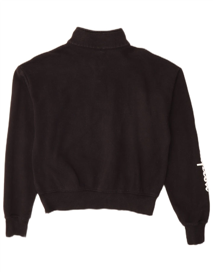 Champion Kvinder Oversized Grafisk Sweatshirt Jumper UK 10 Lille Sort