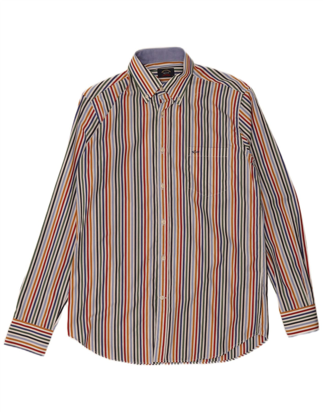 Paul & Shark herreskjorte str. 39 Medium flerfarvet stribet bomuld