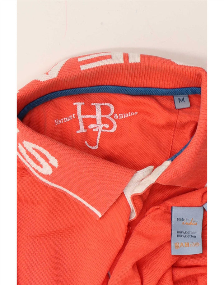 Harmont & Blaine Herre grafisk poloshirt Medium Orange Bomuld