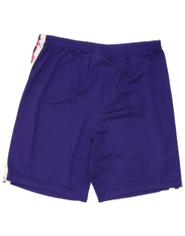 Kappa Mens Graphic Sport Shorts Large Purple Colourblock Polyester