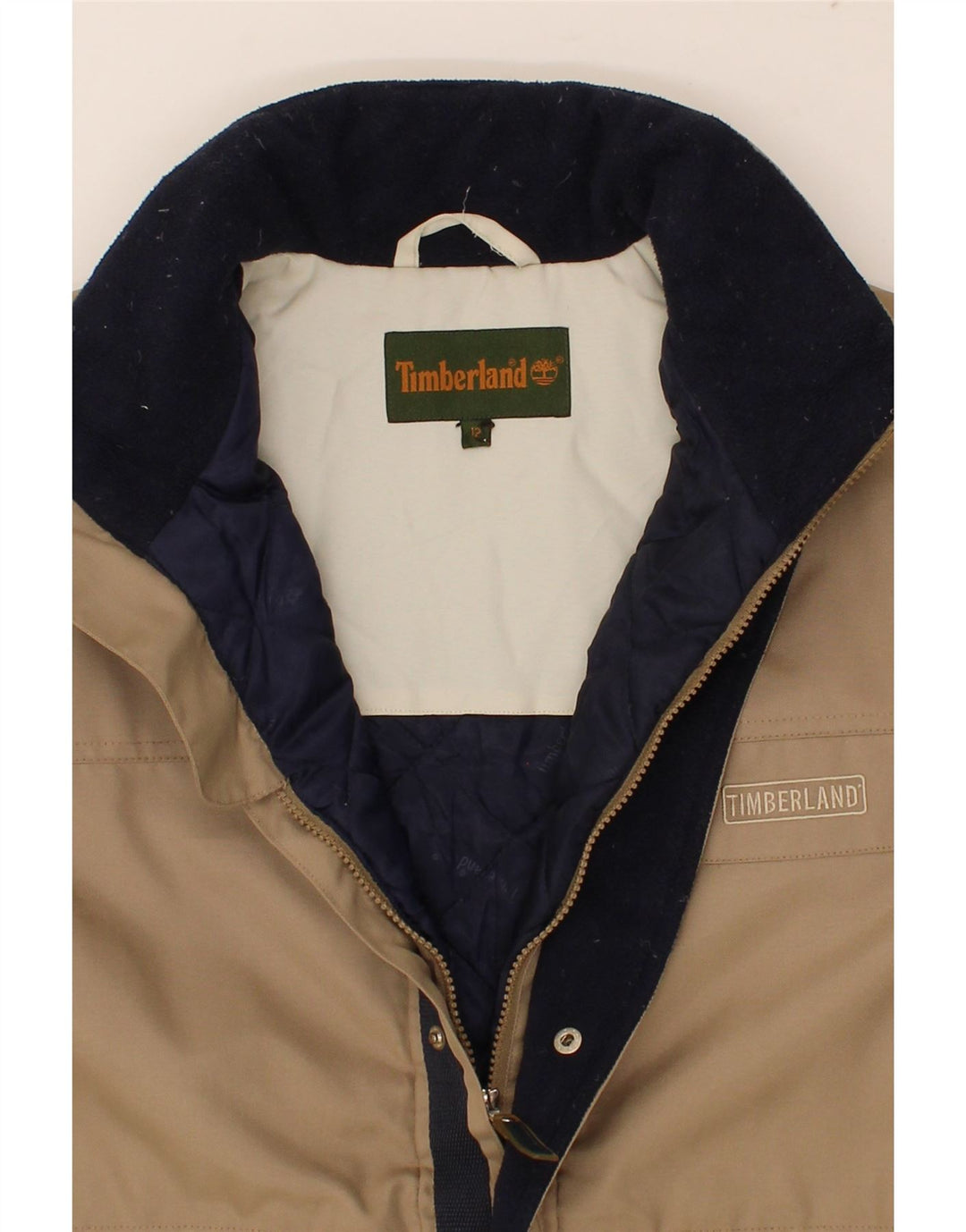 TIMBERLAND Boys Hooded Windbreaker Jacket 11-12 Years Grey Polyester Vintage Timberland and Second-Hand Timberland from Messina Hembry 