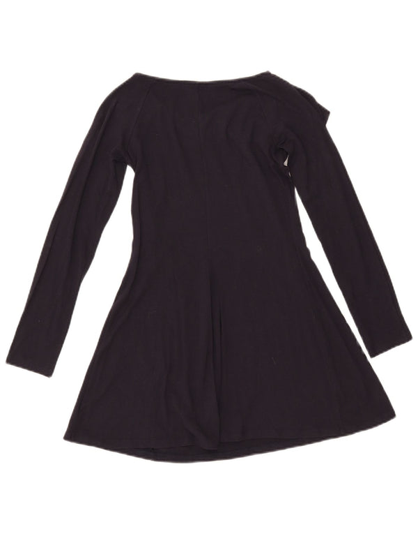 Armani Junior Piger Langærmet A-Line Kjole 9-10 År Navy Blue Viscose