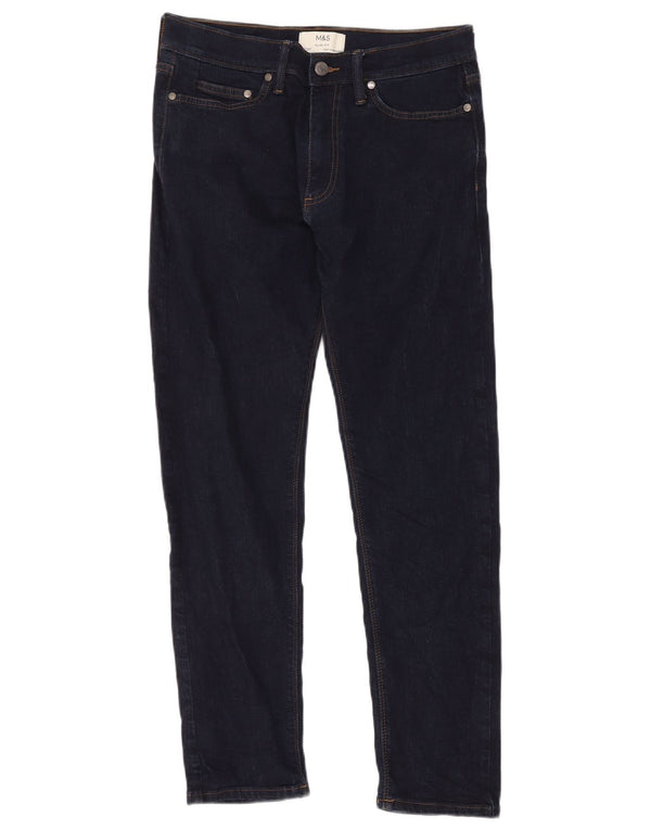 Marks & Spencer Slim Jeans til mænd W30 L31 Marineblå bomuld