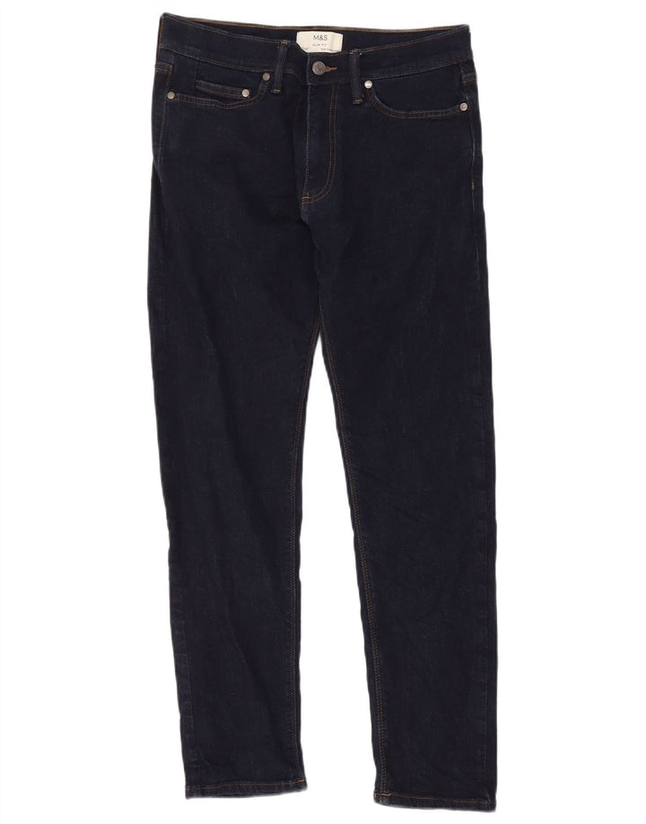 Marks & Spencer Slim Jeans til mænd W30 L31 Marineblå bomuld