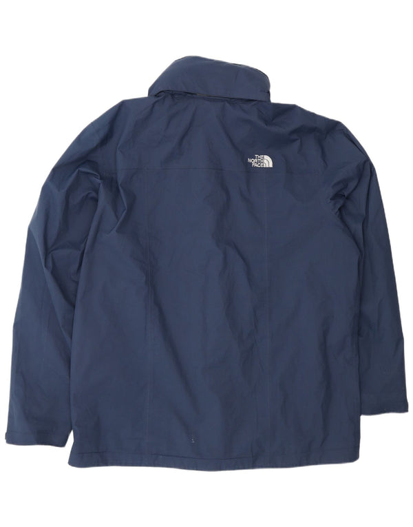 The North Face Herre Hyvent Regnjakke med hætte UK 42 XL Navy Blue Polyester