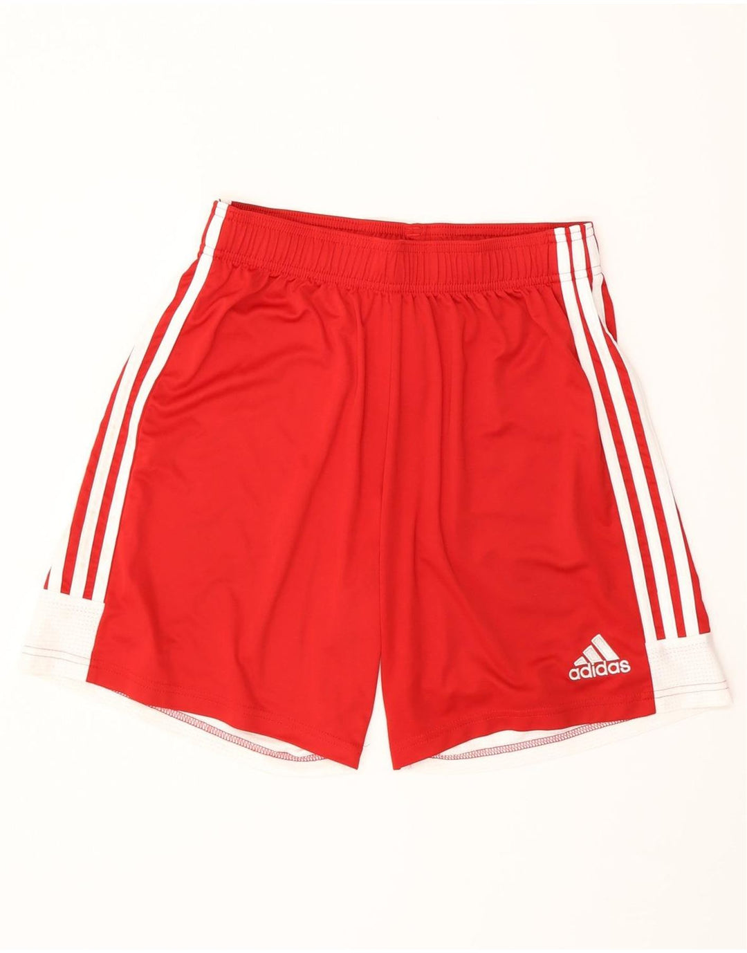 Adidas Womens Climalite Sportshorts UK 12 Medium Red Colourblock