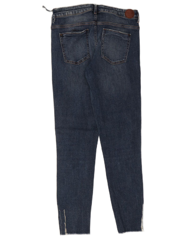 Zara Dame Distressed Skinny Jeans EU 38 Small W28 L26 Blue Cotton