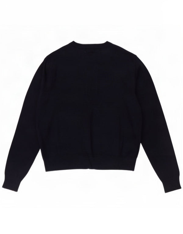 Marks & Spencer Dame Cardigan Sweater UK 12 Medium Navy Blue Viscose