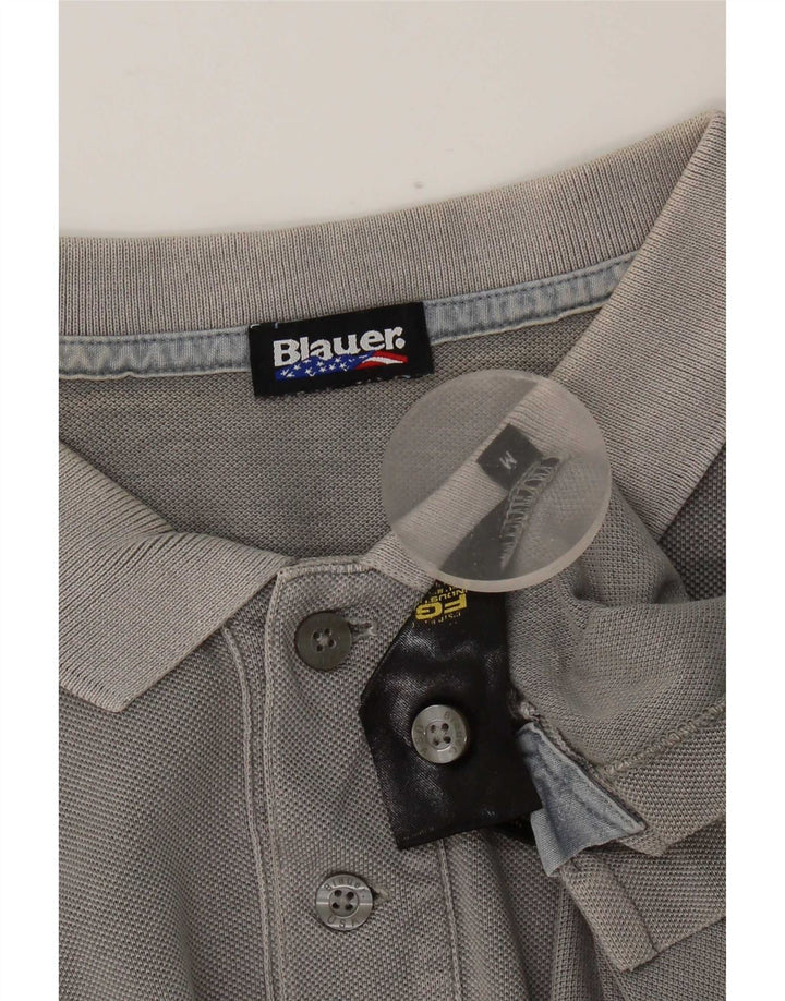 Blauer herre poloshirt mellemgrå