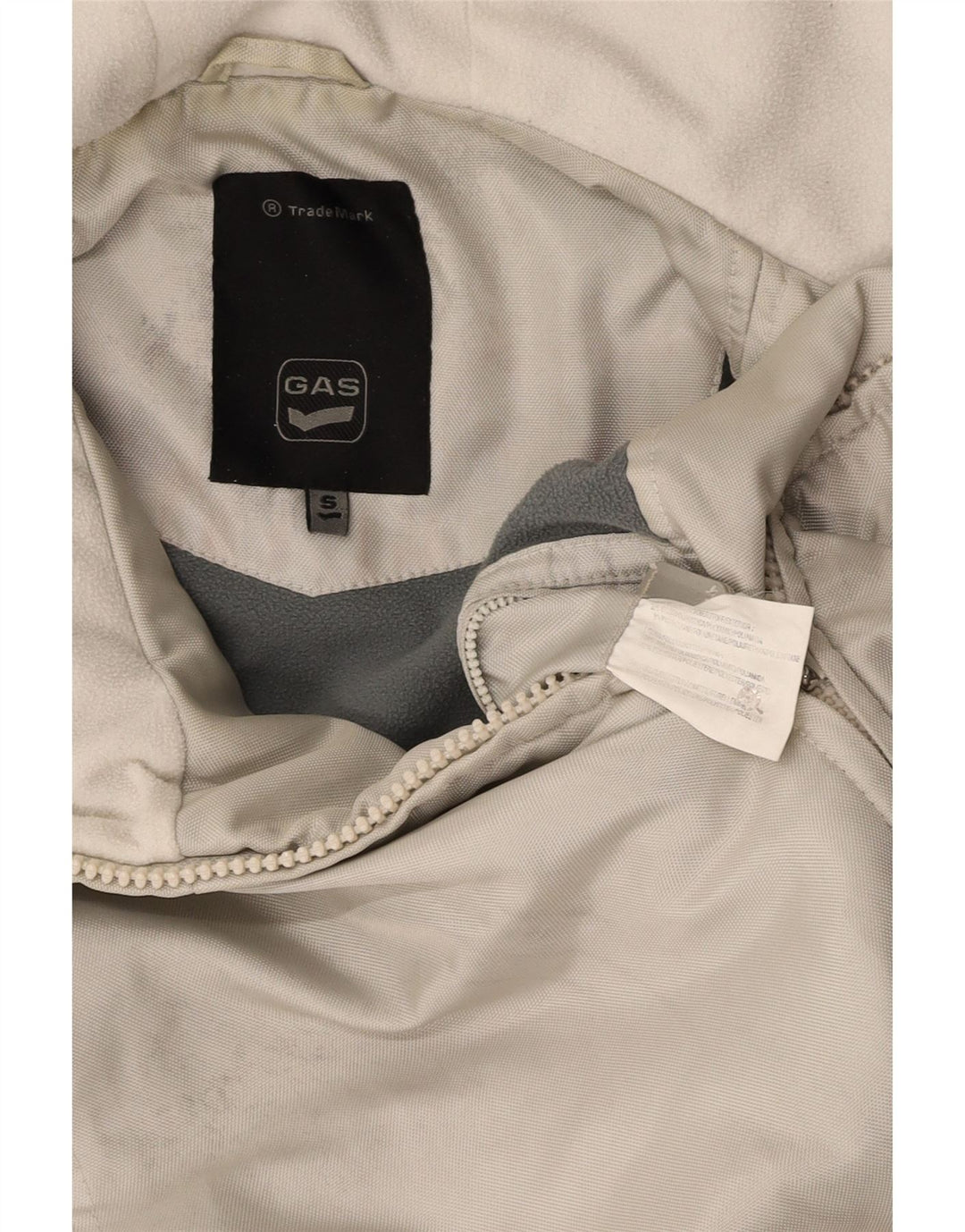 GAS Mens Windbreaker Jacket UK 36 Small Grey Nylon