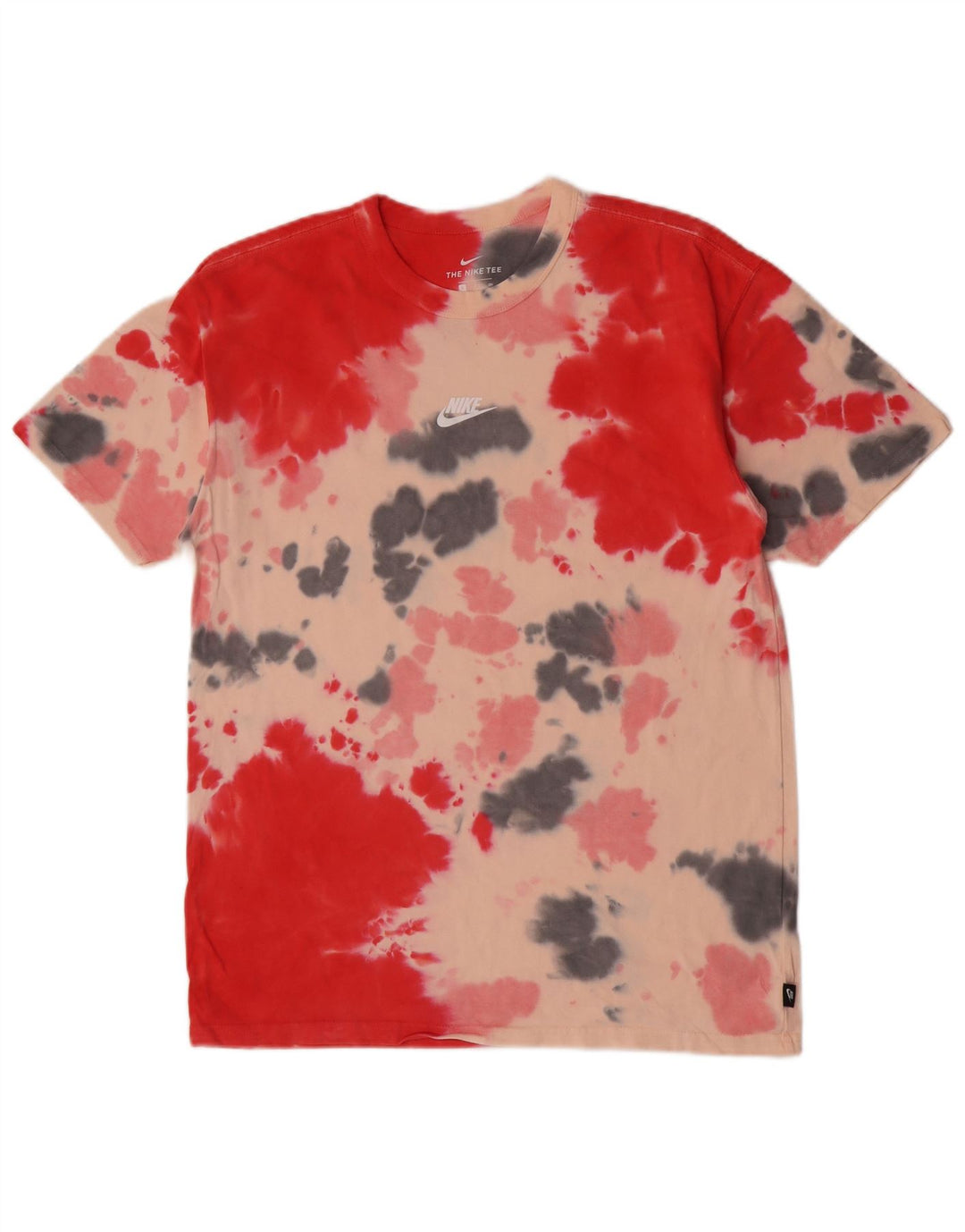 NIKE Herre T-shirt Top Lille flerfarvet Tie Dye Bomuld