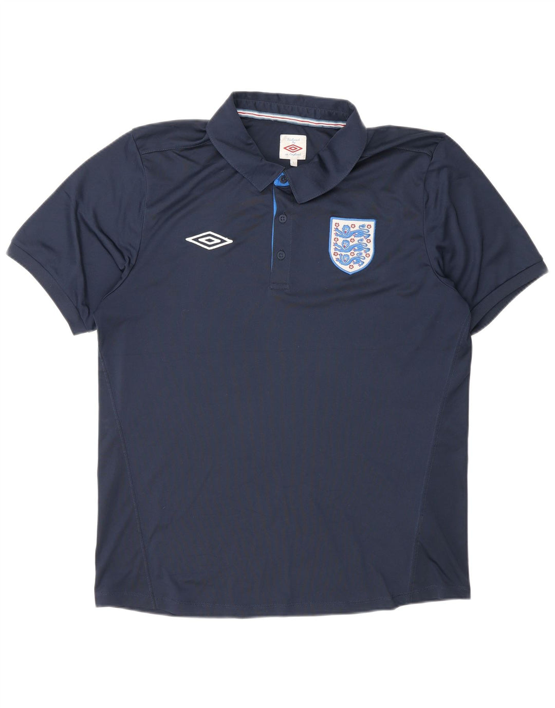 Umbro Herre Polo Shirt Large Navy Blue Polyester Sports