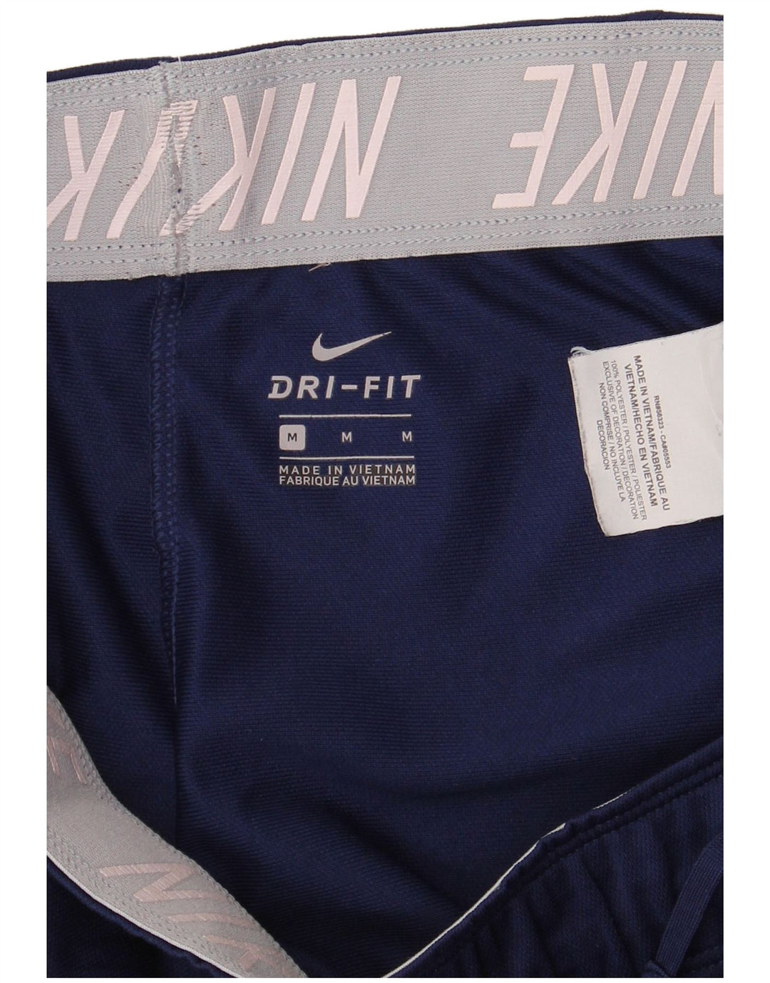 Nike Dame Dri Fit Sports Shorts UK 12 Medium Navy Blue Polyester