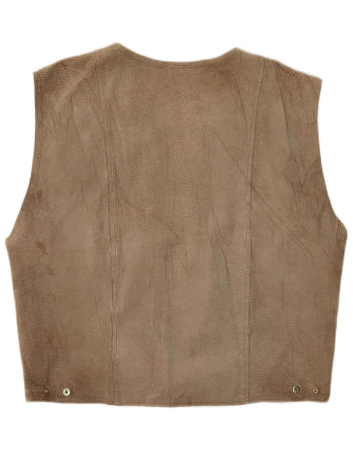 Vintage herre ruskindsvest Medium Beige