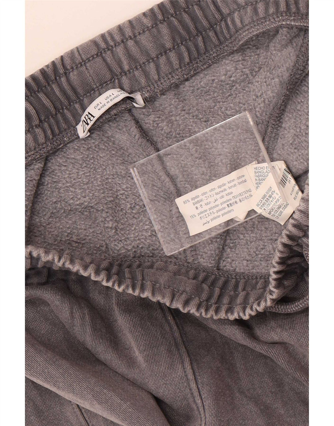 Zara Womens Tracksuit Bukser med brede ben store grå bomuld