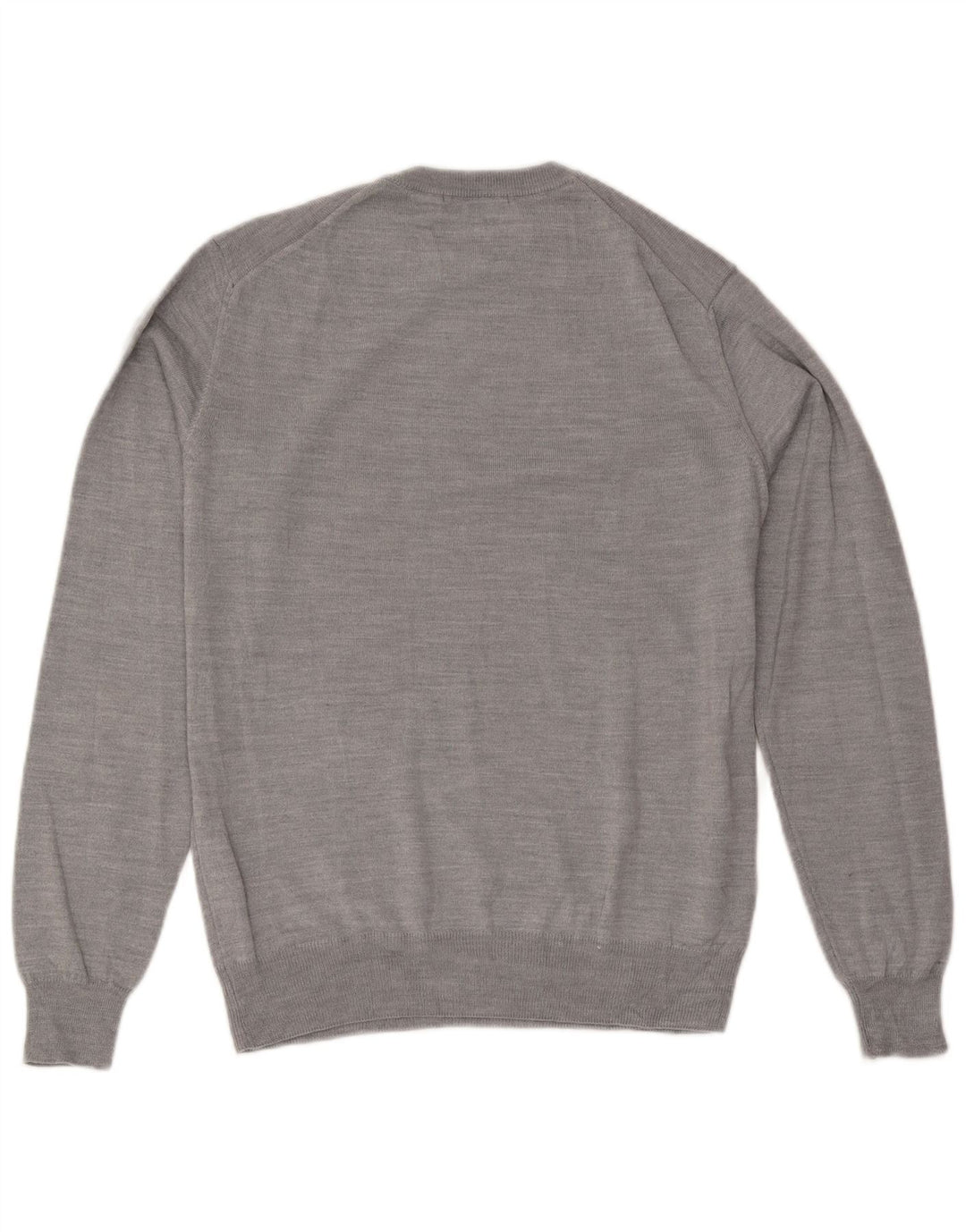 Trussardi Herre Crew Neck Jumper Sweater Medium Grey Uld