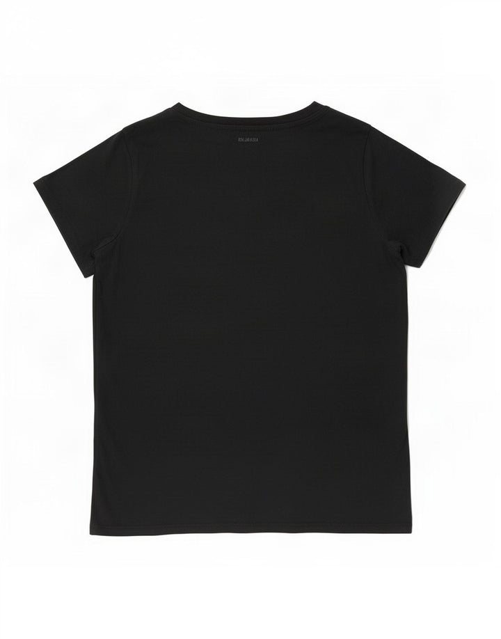 Levi's Dame T-Shirt Top UK 14 Medium Sort Bomuld