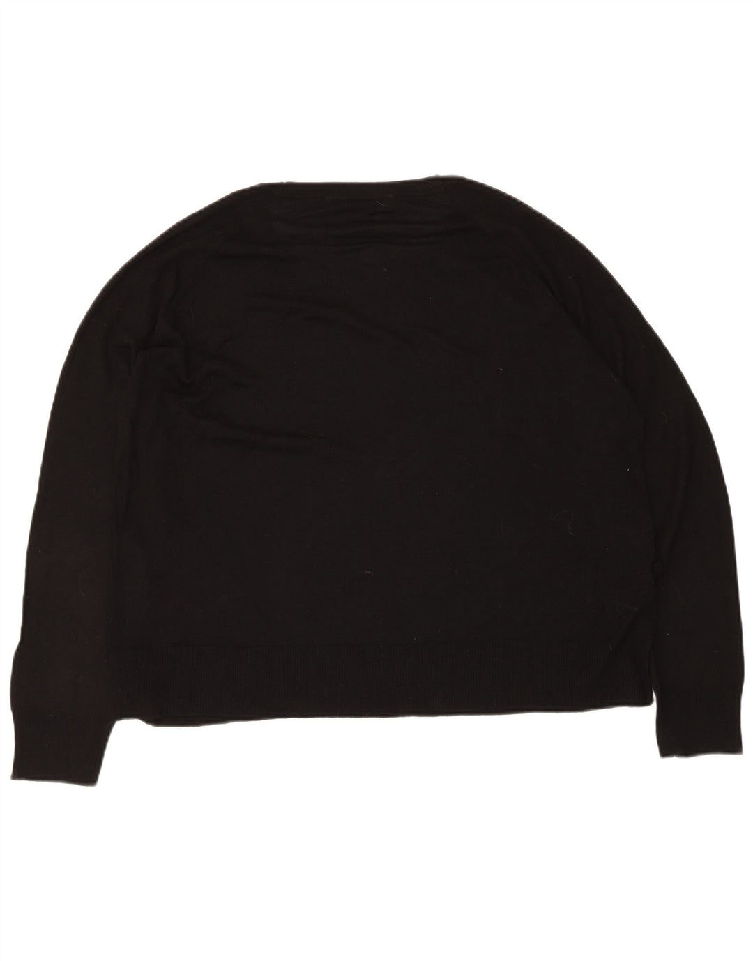 Zara Dame Boat Neck Jumper Sweater UK 14 Medium Black Viscose