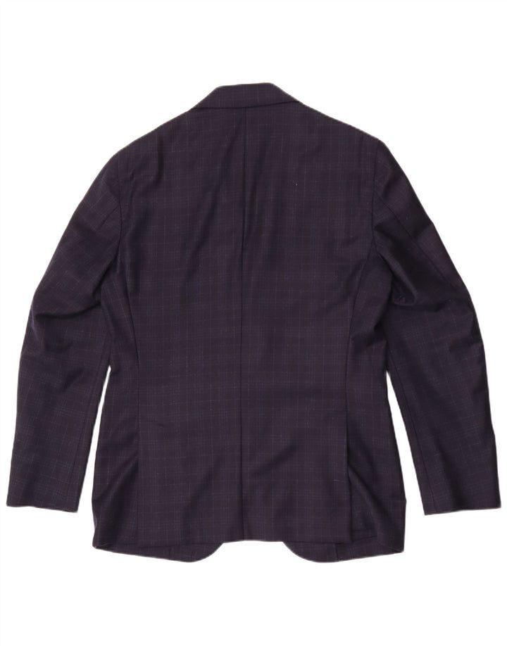 Ermenegildo Zegna Heritage Blazer Jacket UK 38 Medium Navy Blue Check