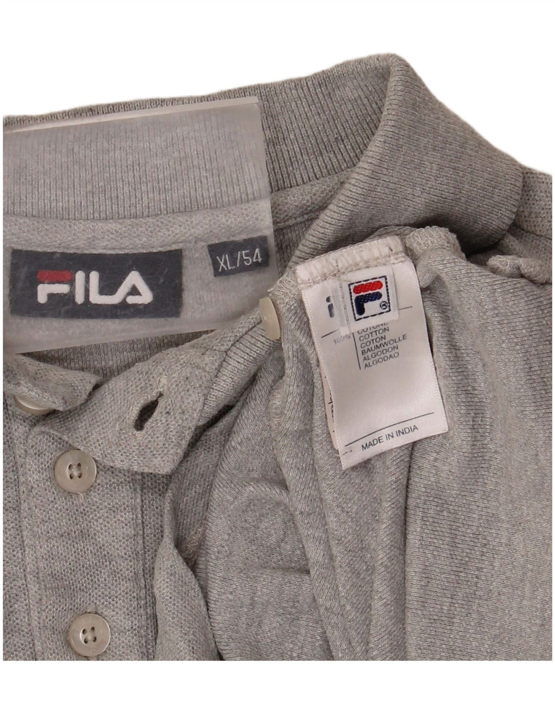 FILA Poloshirt til mænd IT 54 XL Grå Bomuld