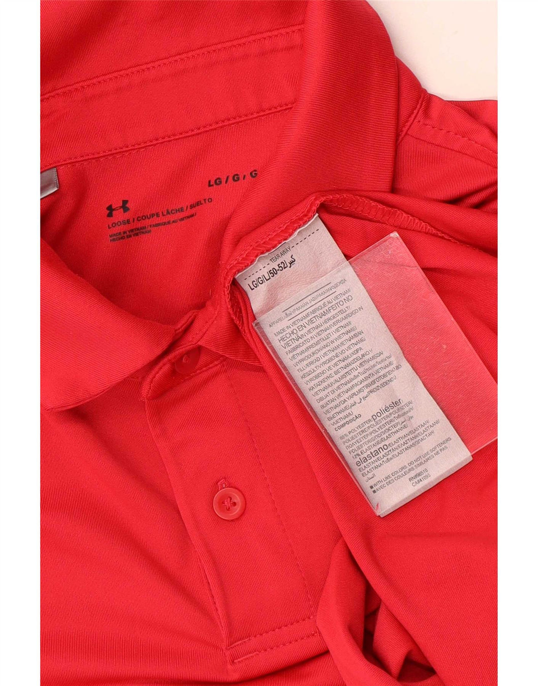 Under Armour Herre Grafisk Polo Shirt Stor Rød Polyester
