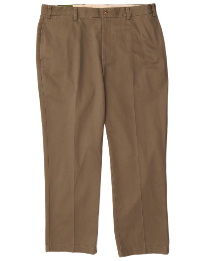 ORVIS Straight Chino-bukser til mænd W38 L30 Khaki Bomuld