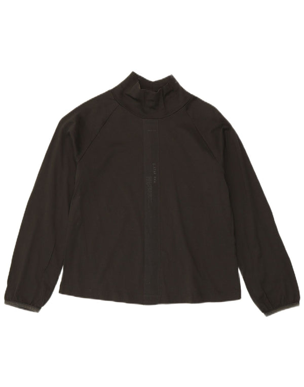 G-Star Womens Crop Top Langærmet UK 6 XS Grå Bomuld