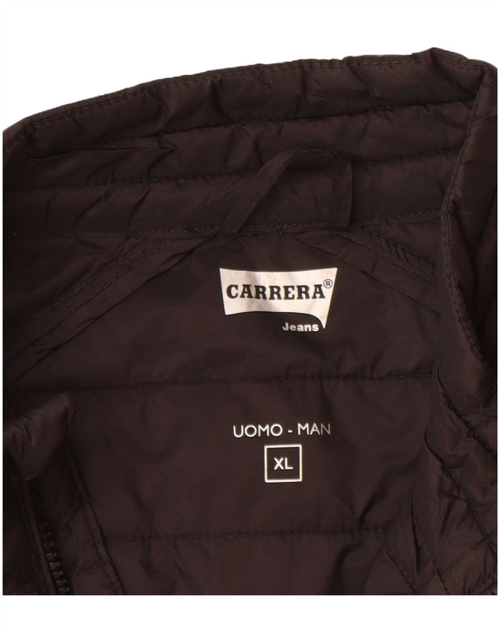 CARRERA Mens Padded Jacket UK 42 XL Black Polyamide