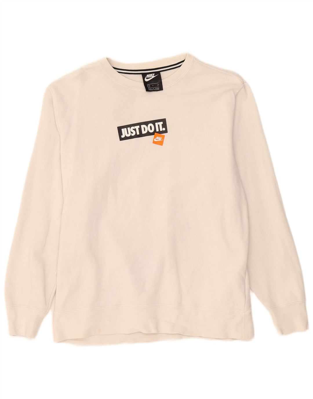 Nike grafisk sweatshirt til mænd, lille hvid bomuld