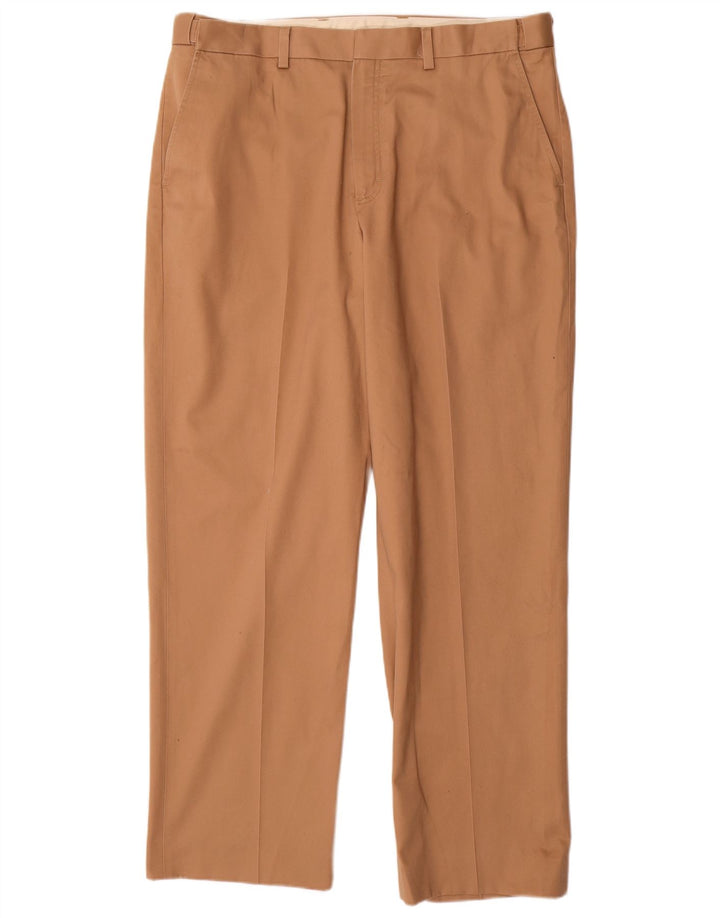L.L.BEAN Herre Comfort Fit Straight Chino Bukser W36 L31 Beige Bomuld