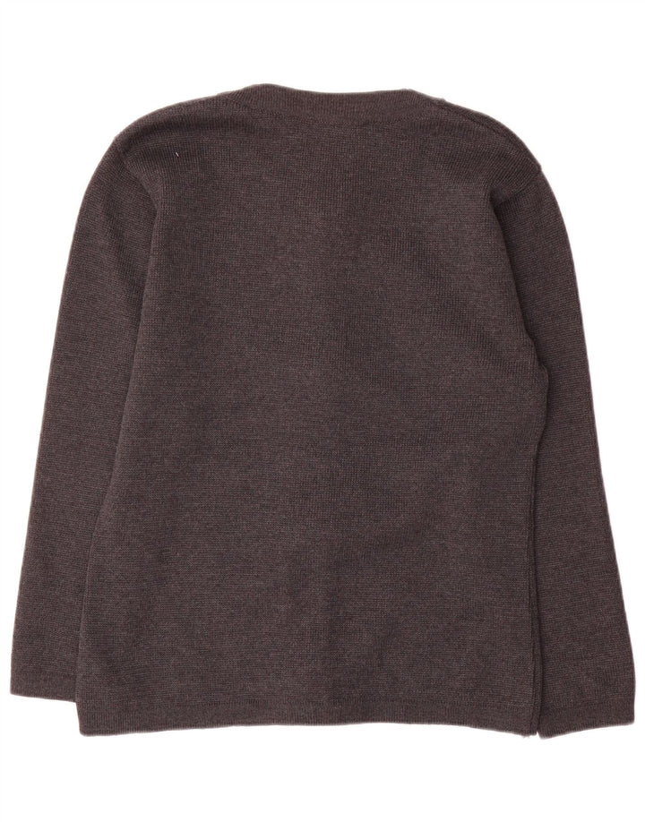 Vintage dame cardigan sweater UK 10 lille grå uld