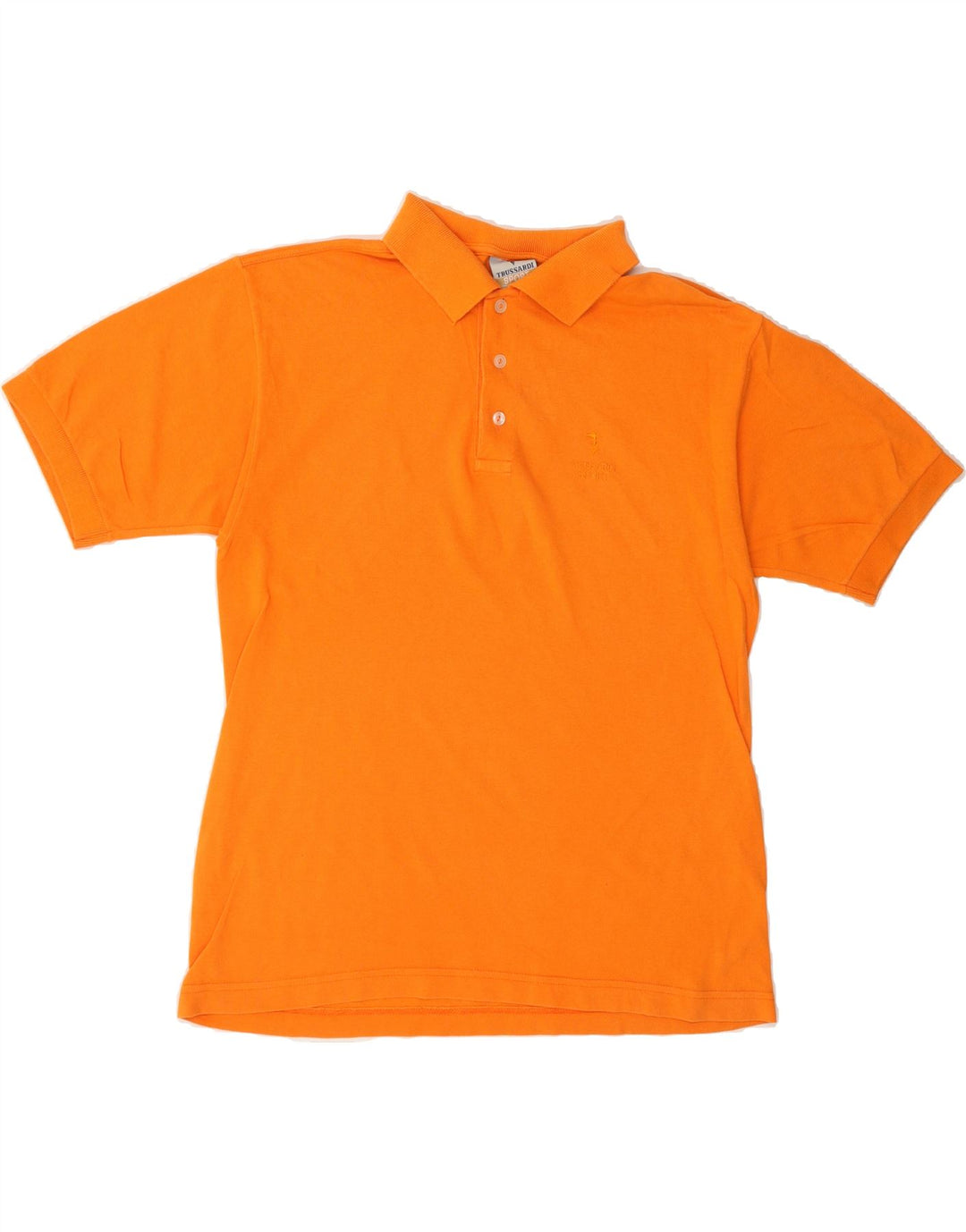 TRUSSARDI Mens Polo Shirt Medium Orange Vintage Trussardi and Second-Hand Trussardi from Messina Hembry 