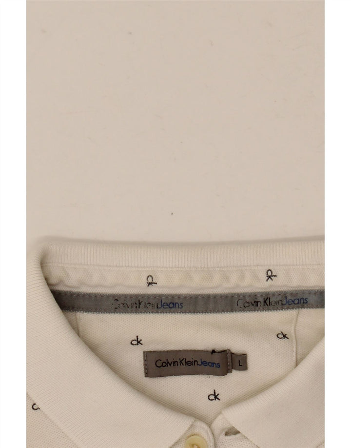 Calvin Klein Jeans Poloskjorte til mænd Stor hvid plettet