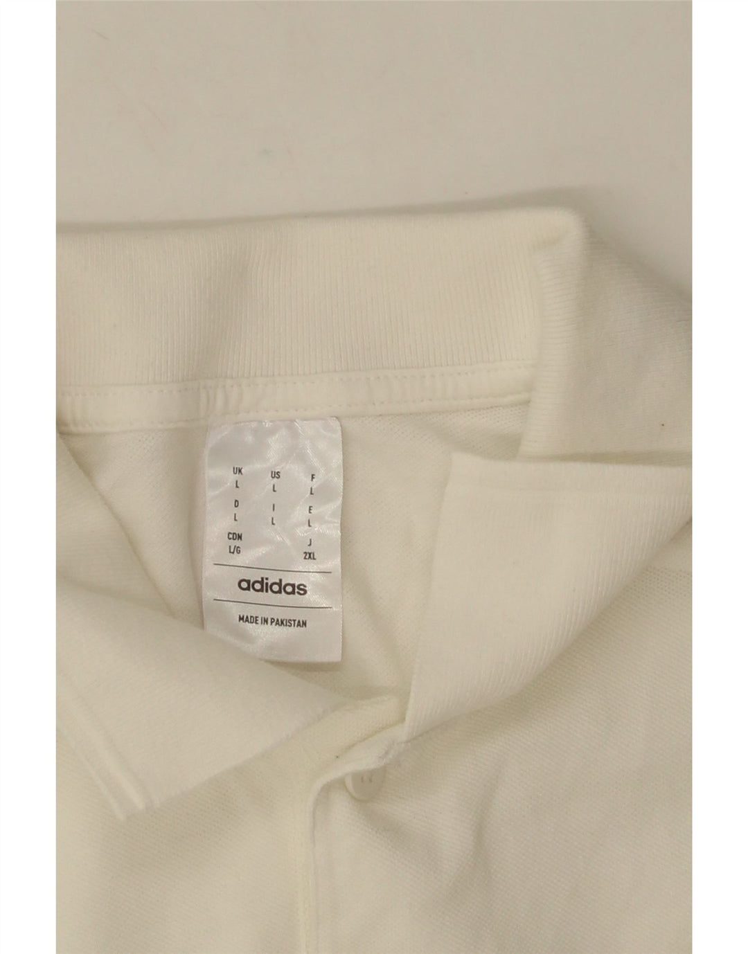 Adidas Polo Shirt til mænd, stor hvid