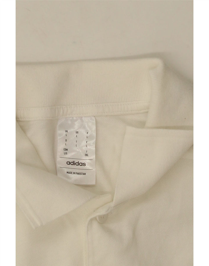 Adidas Polo Shirt til mænd, stor hvid