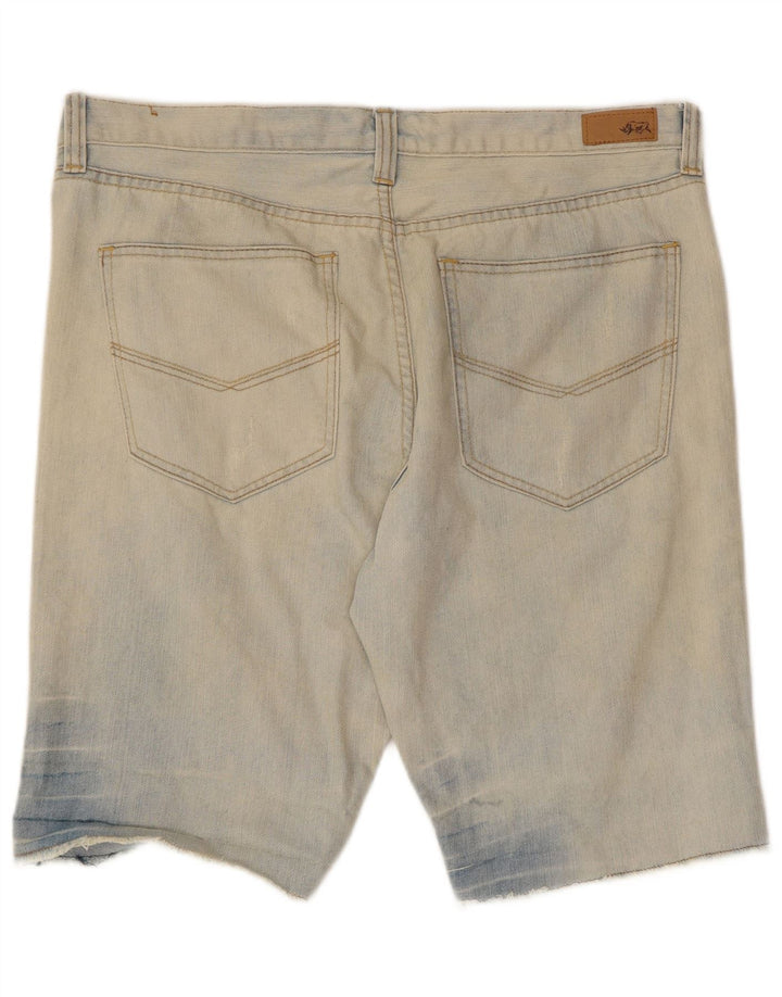 ECKO UNLTD Mens 711 Slim Fit Denim Shorts W36 Large Blue Cotton