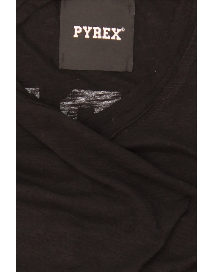 Pyrex Dame Grafisk Top 3/4 ærme UK 16 Large Sort