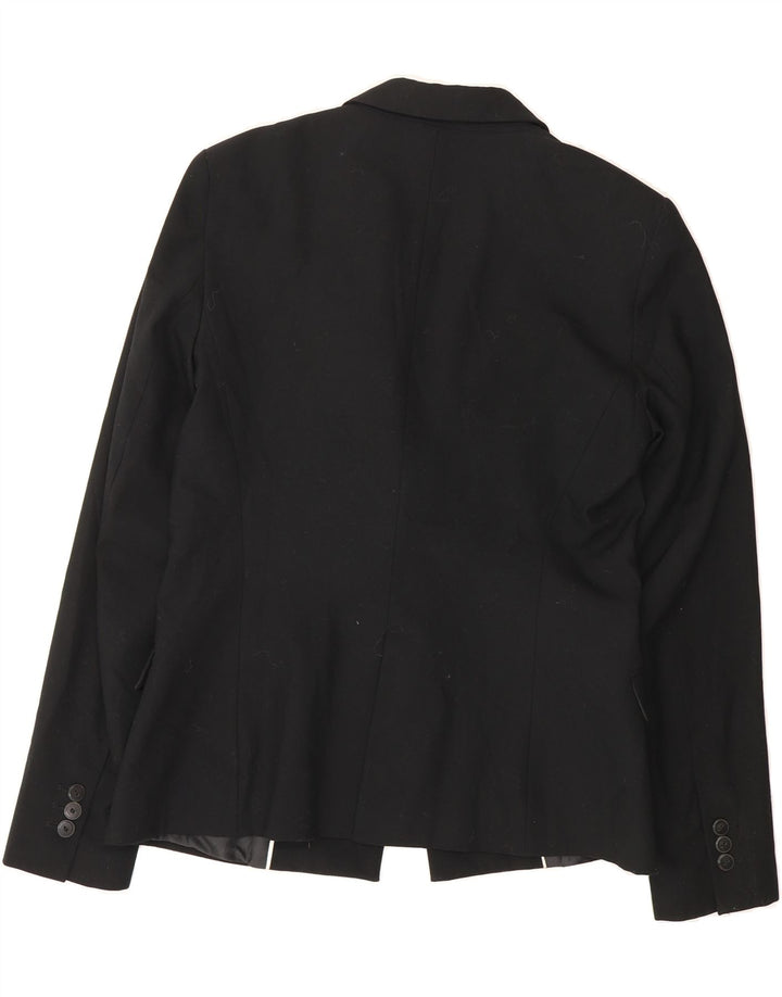 ZARA Womens 1 Button Blazer Jacket EU 38 Small Black Acetate Vintage Zara and Second-Hand Zara from Messina Hembry 