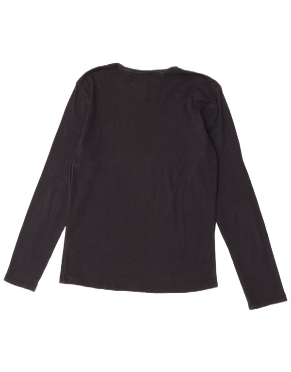 Tommy Hilfiger Dame Top Langærmet UK 18 XL Sort Bomuld
